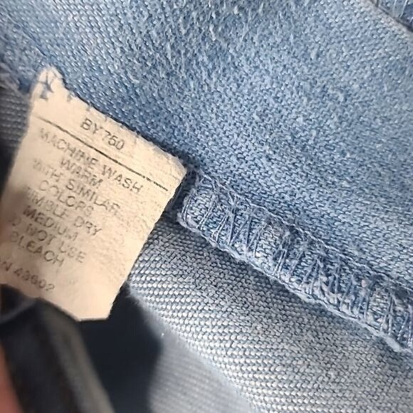 Vintage 70's Retro Lightwash Wide Leg High Rise Jeans Unisex 34" Waist - Picture 7 of 15